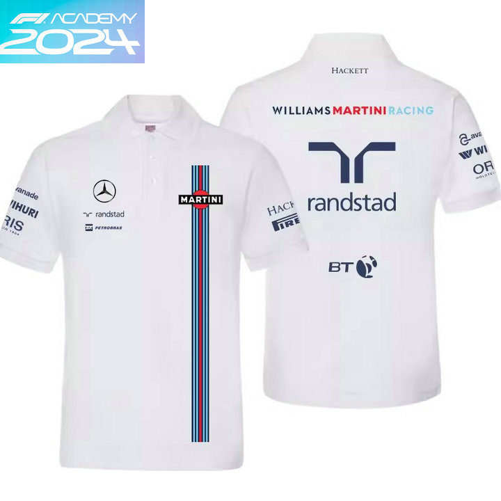 2024 Polo Williams Randstad Racing F1 Formula One Coton Homme